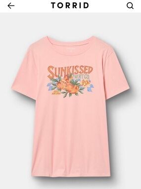 NWT Size 0- Torrid Pink "Sunkissed" Graphic Tee